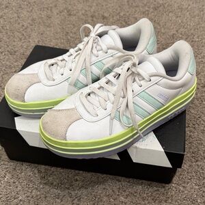 adidas Kids Sneakers in White and Green